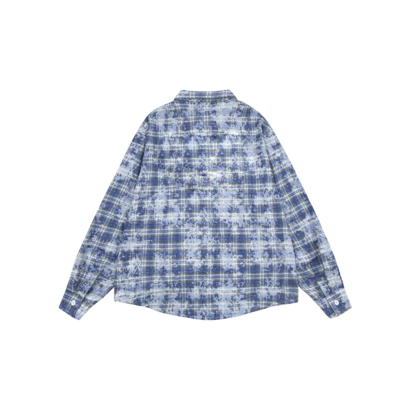 FOASIS Shirts Unisex Blue Plaid-1