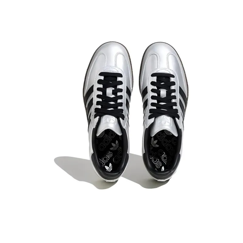 Adidas Samba Og Silver Metallic Black Gum Women's-3