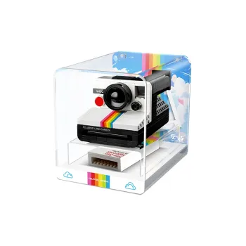 LIGHT YOUR BRICKS Compatibility Building Block 21345 Polaroid SX 70 Instant Camera Display Case Model Accessories