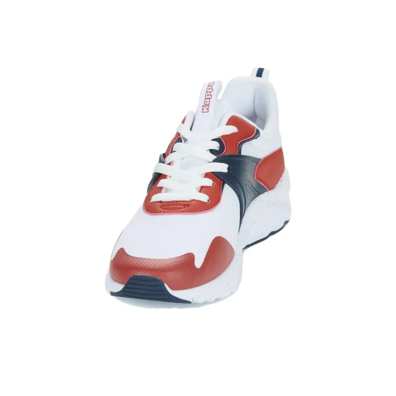 Kappa Anti Slip And Wear Resistant Support Low Top Casual Running Shoes Men's White Red Blue-4