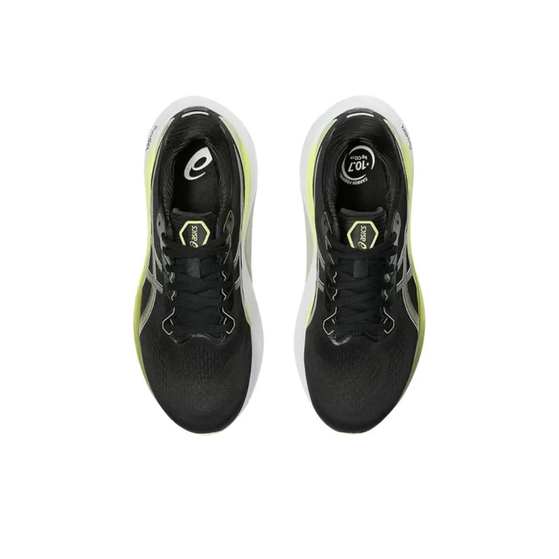 Asics Gel Kayano 30 Cushioning Anti Slip Wear Resistant Breathability Low Top Running Shoes Men's Black Yellow-2