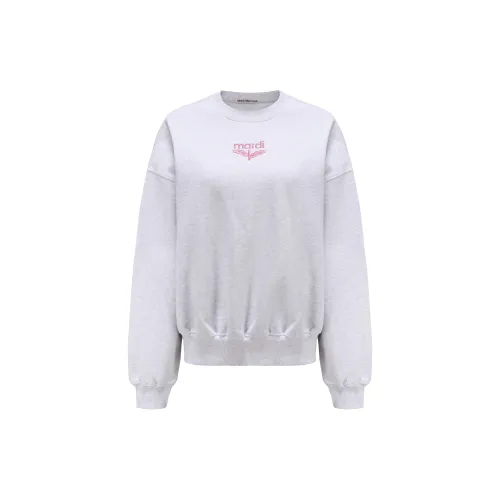 MARDI MERCREDI Sweatshirts Unisex Crane Feather Gray Tobacco Pink