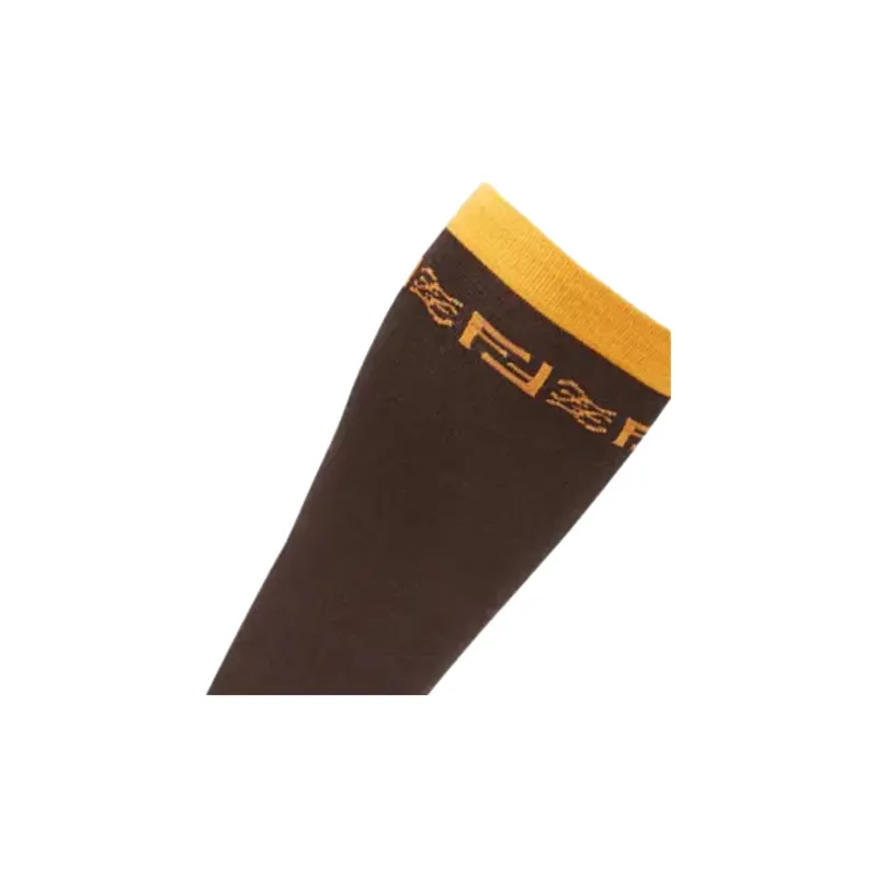 FENDI SS23 Knee-High Socks Men's 1 Pack Brown-1