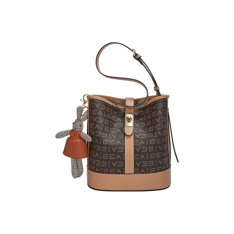 Marino Orlandi Synthetic Leather PVC Shoulder Bag Mom Bag Crossbody Bag Large Size Women's Coffee-1