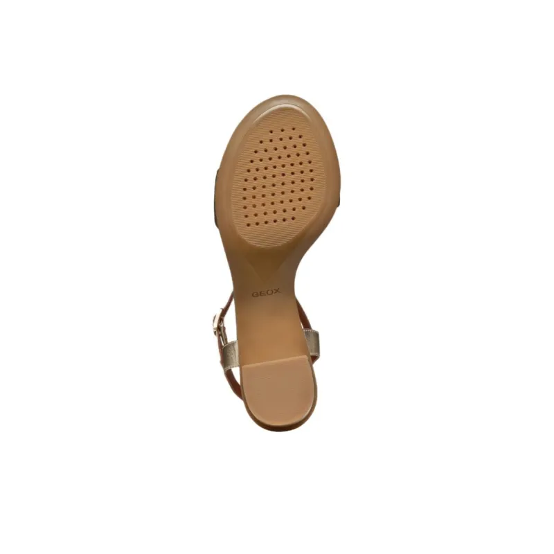 GEOX Aurely 50 One Strap Sandals 5.5cm Women's Gold-7