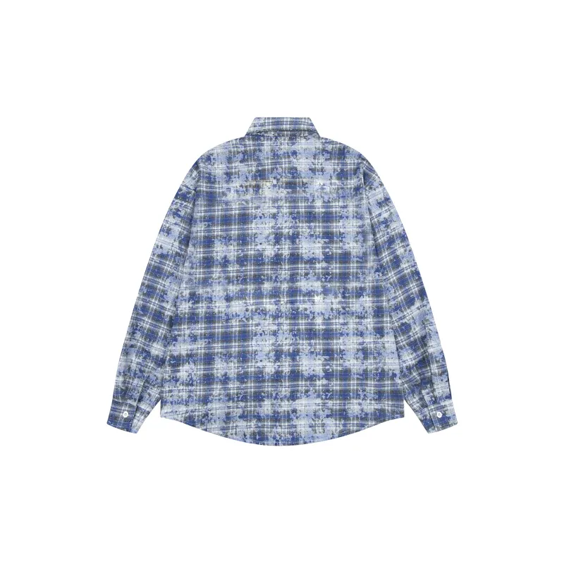 FOASIS Shirts Unisex Blue Plaid-3