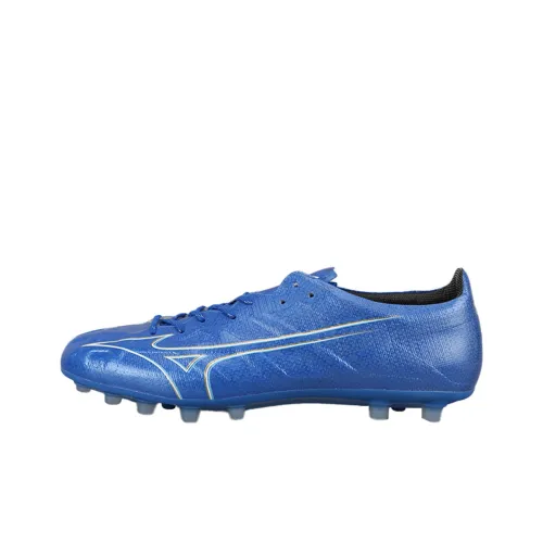 Mizuno Alpha AG Rubber Short Studs Artificial Ground Durable Breathable Lightweight Soccer Shoes Men's Blue