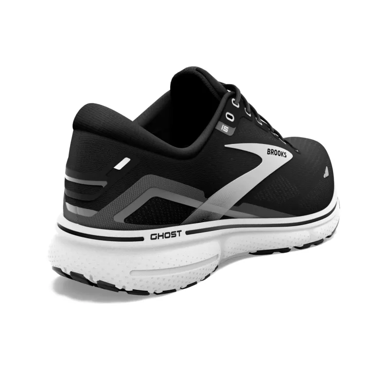 Brooks Ghost 15 Anti-Slip Wear-Resistant Low-Top Running Shoes Women's Black Silver-3