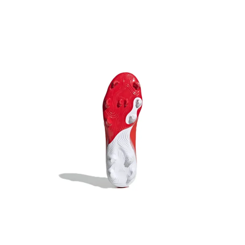 Adidas Copa Sense.3 FG Rubber Long Studs Natural Ground Slip-Resistant Soccer Shoes Men's Red White-5