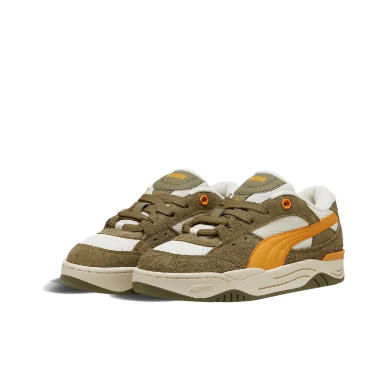 PUMA 180 Leather Anti Slip And Wear Resistant Breathable Low Top Casual Shoes Unisex Olive Green-2