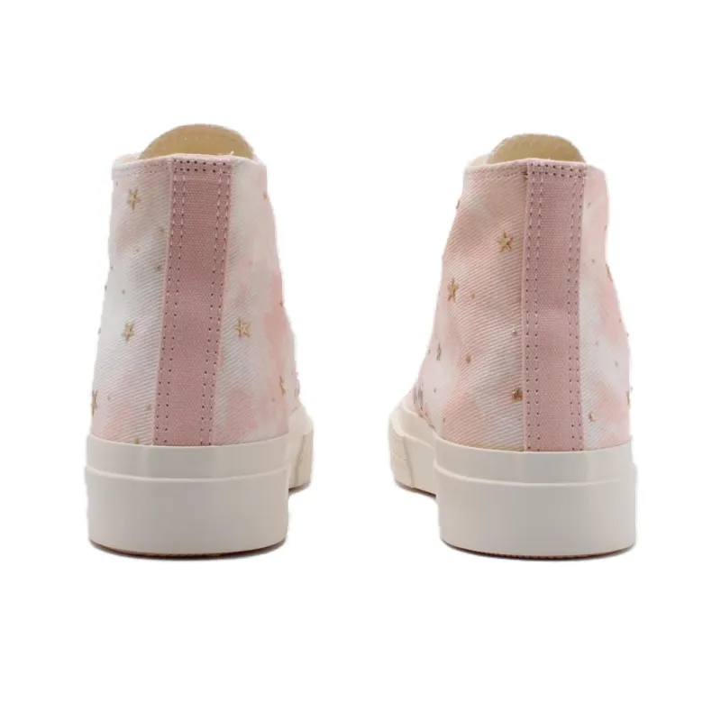MARS*GEOME Slip Resistant, Abrasion Resistant, Lightweight High Top Canvas Shoes Women's Peach Pink-4