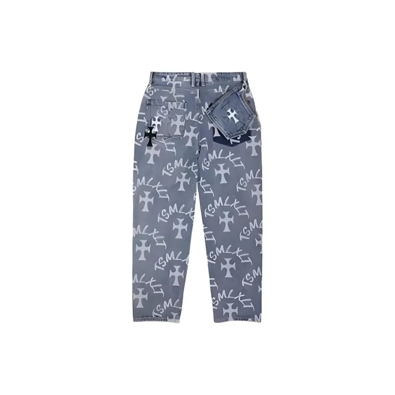 TSMLXLT Jeans Men's Light Denim Blue-1