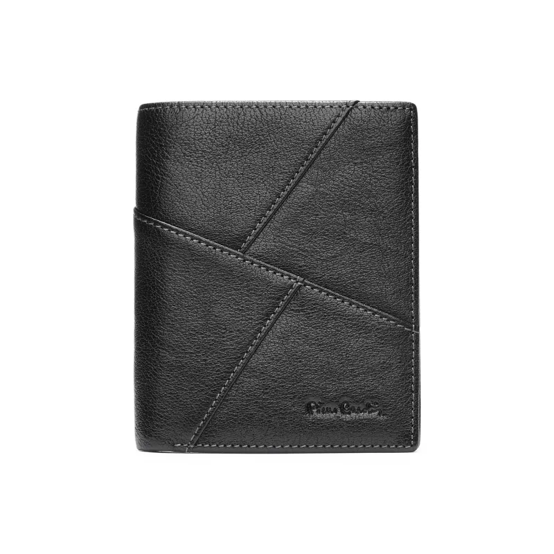 PIERRE CARDIN Top Grain Cow Leather Long Wallet Men's Black-0