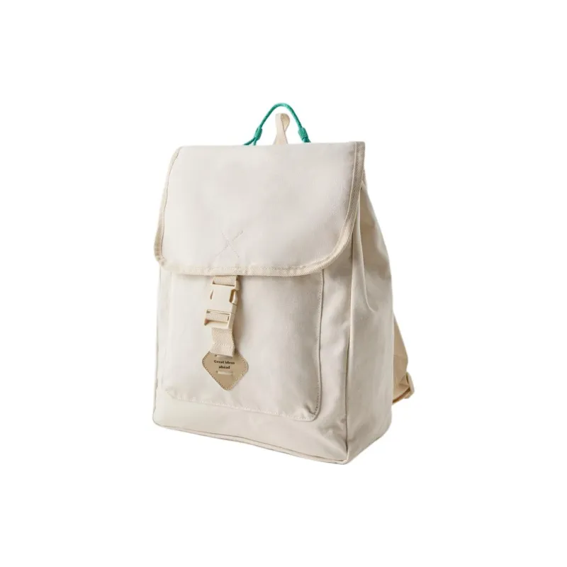 ZARA Cotton Backpack Regular Women's Natural White-1