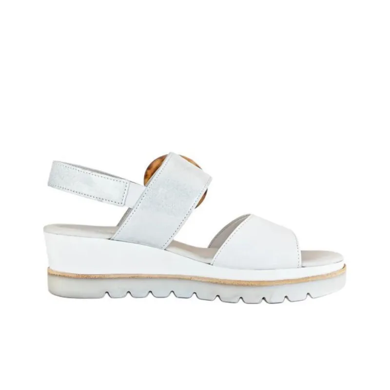Gabor Strap Sandals 3cm Women's White Ice-1