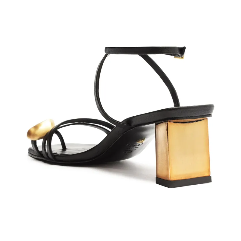 Schutz Elysa Atanado Strap Sandals 6.5cm Women's Black-3