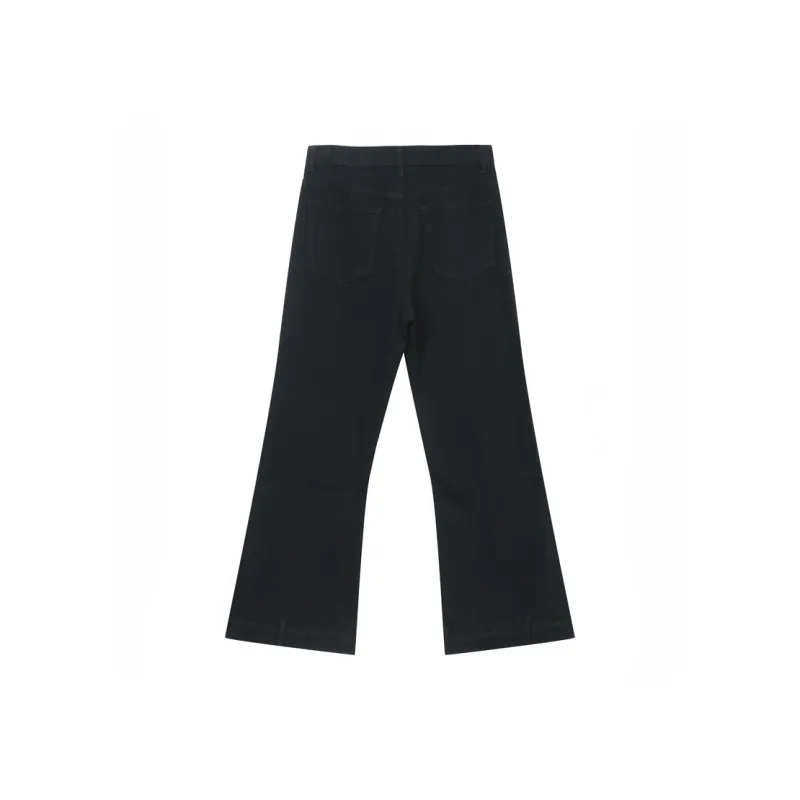 TESTUNG Jeans Unisex Rusty Earth Tone And Black Classic Color Scheme-8