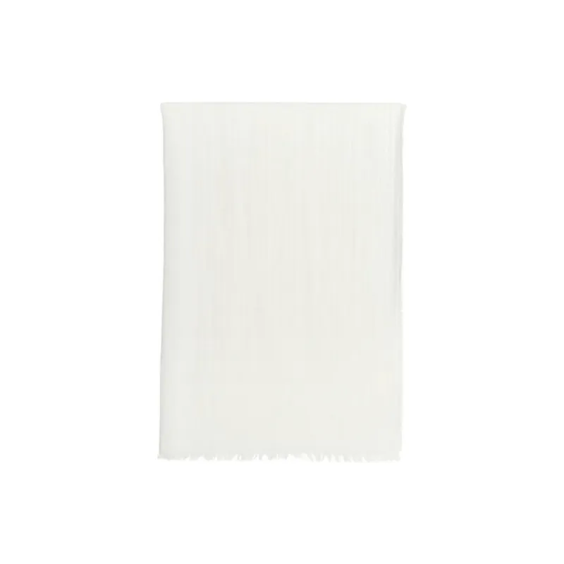 MaxMara Cotton Knit Scarves Women's White-0