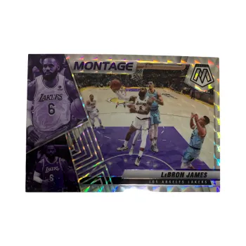 PANINI 2021 22 Mosaic, LeBron, James, Lakers, Mosaic Fold, Stunning Teka Star Card, Card Pass Sports Cards 1 Pc