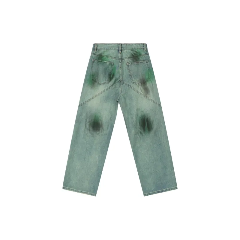 Voguo Relay Jeans Unisex Washed Blue Green-1