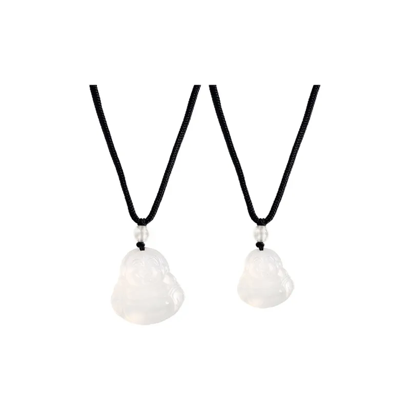 QUIET LOVE Chalcedony Jade Necklaces Unisex-0