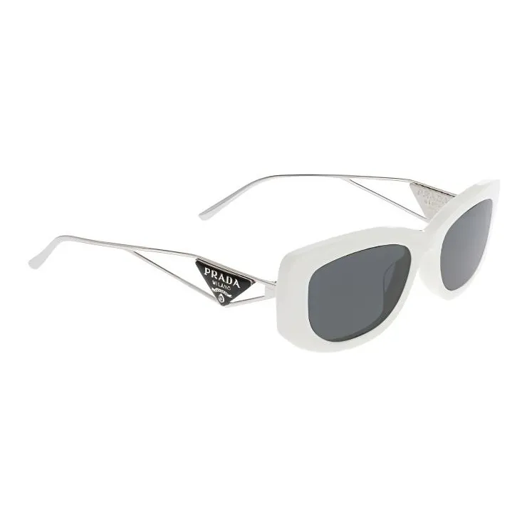 PRADA Oval Sunglasses Women's White-1