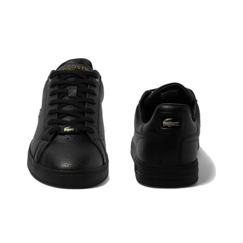 LACOSTE Graduate Pro Anti-Slip Wear-Resistant Low-Top Skateboard Shoes Men's Black-3