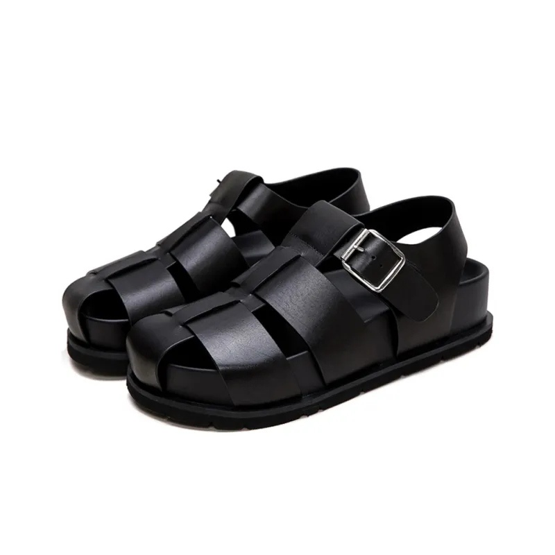 Jay Roman Sandals 4.5CM Women's Black-2