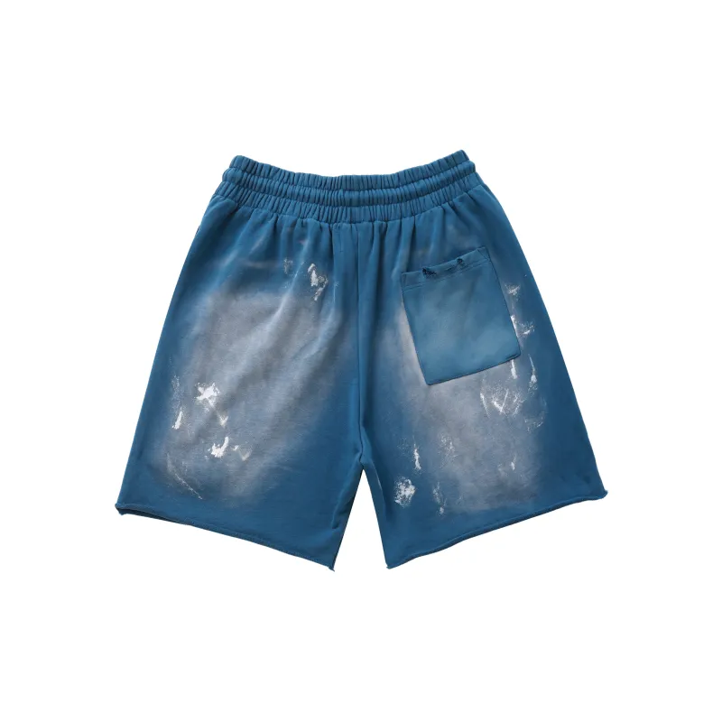 SSSAINT LOUIS Casual Shorts Unisex Blue-1