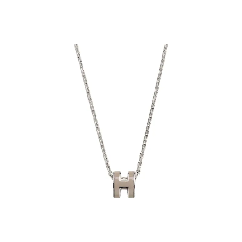 HERMES Mini Pop H Pendant Palladium tone-0