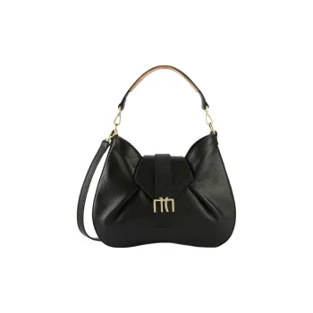 Alviero Martini Grained Leather Portable Crossbody Bag Shoulder Bag Small Size Women's Black