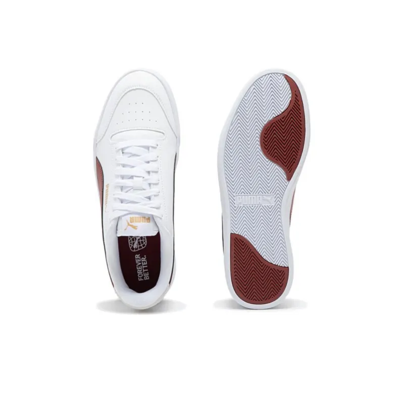 PUMA Shuffle Low Top Skateboard Shoes Unisex White-4