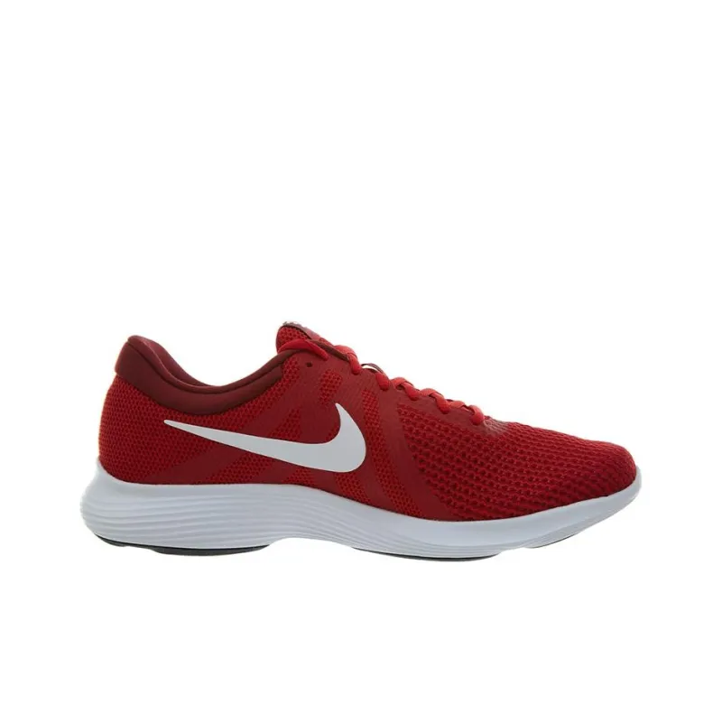 Nike REVOLUTION 4 Cushioned Anti-Slip Wear-Resistant Breathable Lightweight Low-Top Running Shoes Men's Red White-1