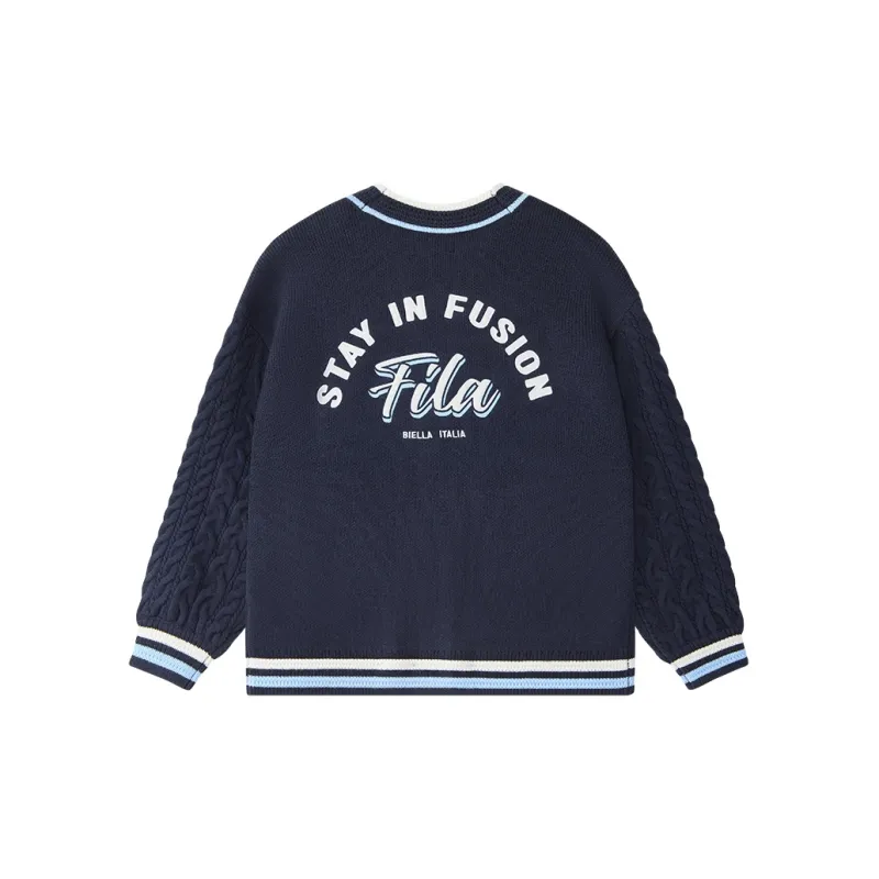 FILA FUSION FOB Series Knitwear Women's Night Black Blue-1