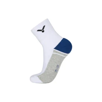 VICTOR Mid Calf Socks Unisex 1 Pack White Gray