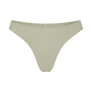 SKIMS MICRO POINTELLE DIPPED THONG Underpants Women's 1 Pack TALC/Talc