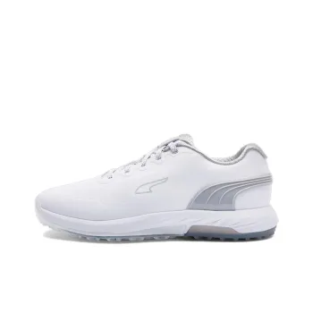PUMA Alphacat Nitro Anti Slip And Wear Resistant Breathable Low Top Golf Shoes Men's White Silver