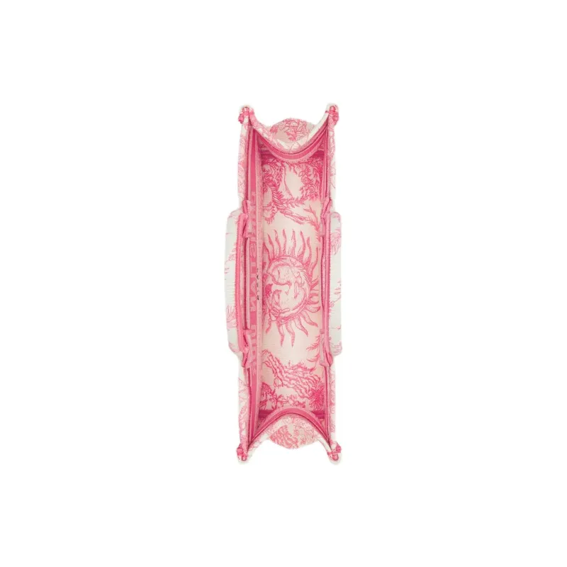DIOR DIORIVIERA Embroidery Tote Bag, Shopping Bag, Shoulder Bag, Crossbody Bag, Handbag Women's Candy Pink-2