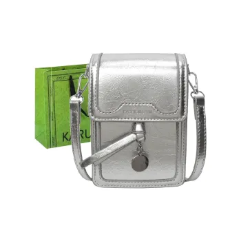 KARUISHA Pu Shoulder Bag, Crossbody Bag Regular Women's Silver/Black/White/Rose Gold
