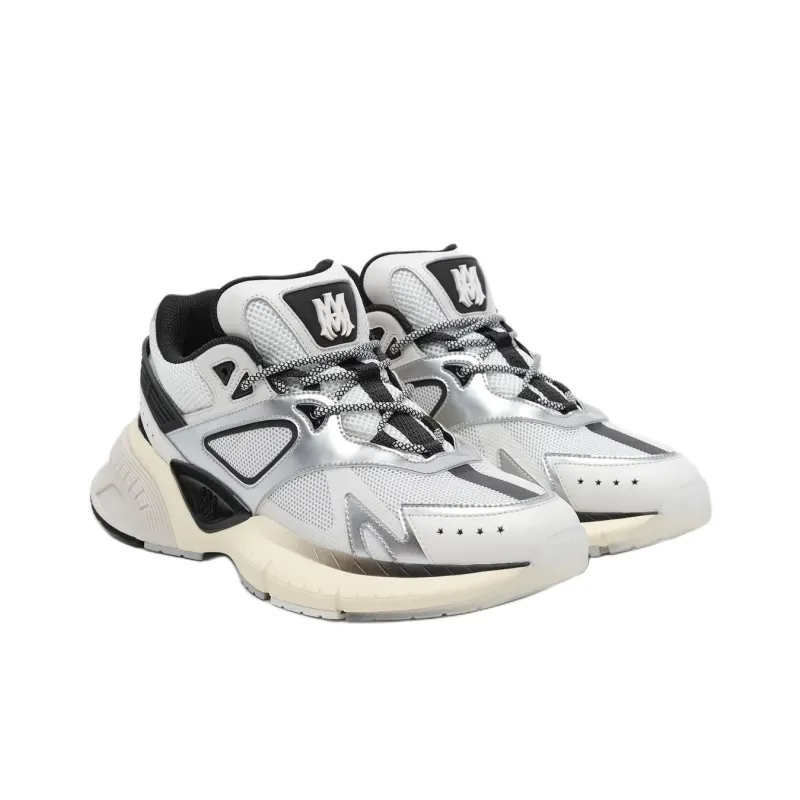 AMIRI Ma Runner Low Top Casual Shoes Men's Silver Black-2