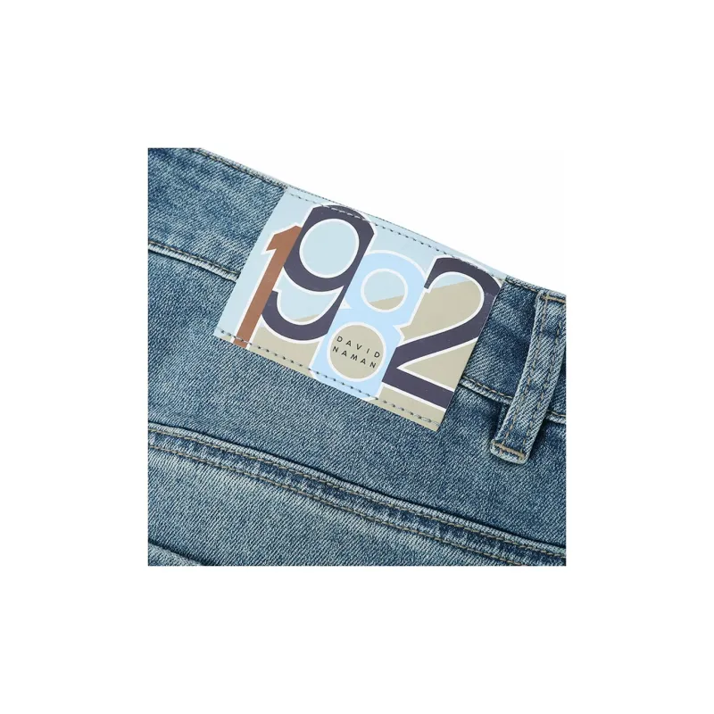 DAVID NAMAN Denim Shorts Men Light Blue-4