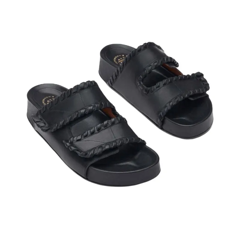 ATP Atelier Slip-Resistant Slide Slippers 4cm Women's Black-2