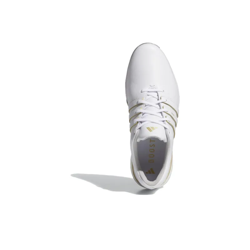 Adidas Tour360 Anti Slip Wear Resistant Low Top Golf Shoes Men's White Gold-2