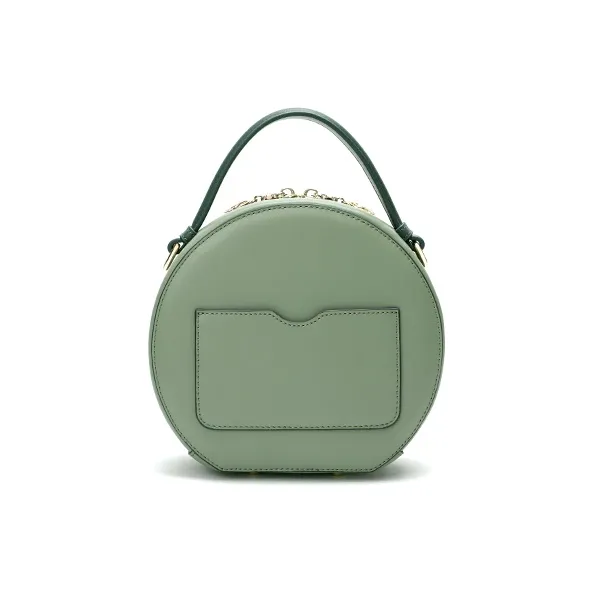 Ancient Yi Xi Cow Leather Cheongsam Hanfu Shoulder Bag, Crossbody Bag, Handbag Women's Celadon-3