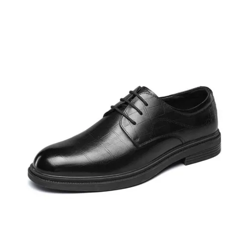 YEARCON Dress Shoes Men Low-Top Black