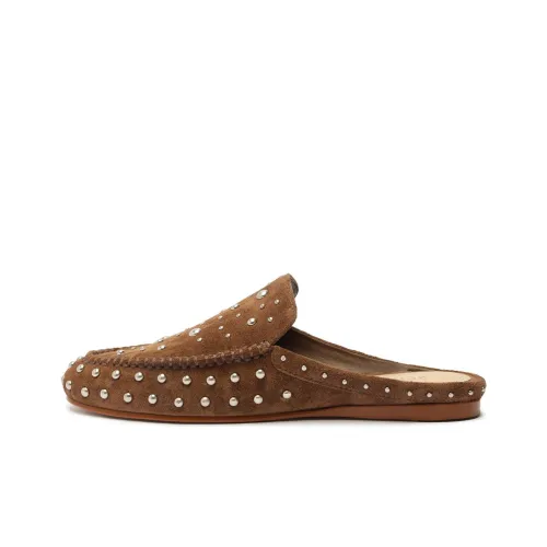 Schutz Slip-Resistant Wrap-toe Slippers Women's Brown