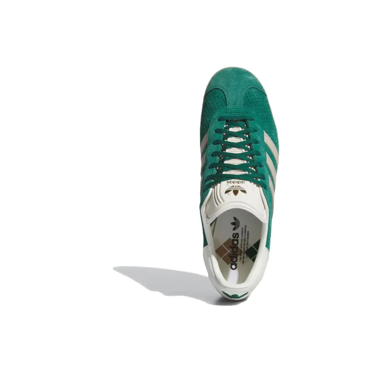 Adidas Gazelle Collegiate Green Wonder Beige Gold Metallic-3