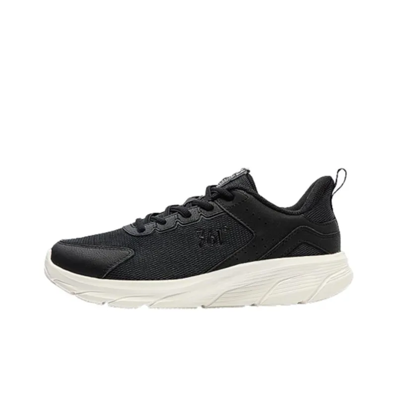 361° Wear Resistant Low Top Running Shoes Women's Black White-0