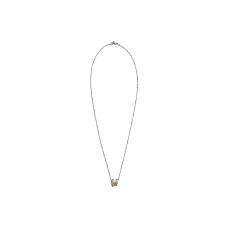 HERMES Mini Pop H Pendant Palladium tone-1