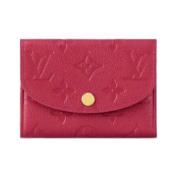 LOUIS VUITTON Rosalie Leather Wallet Women's Red